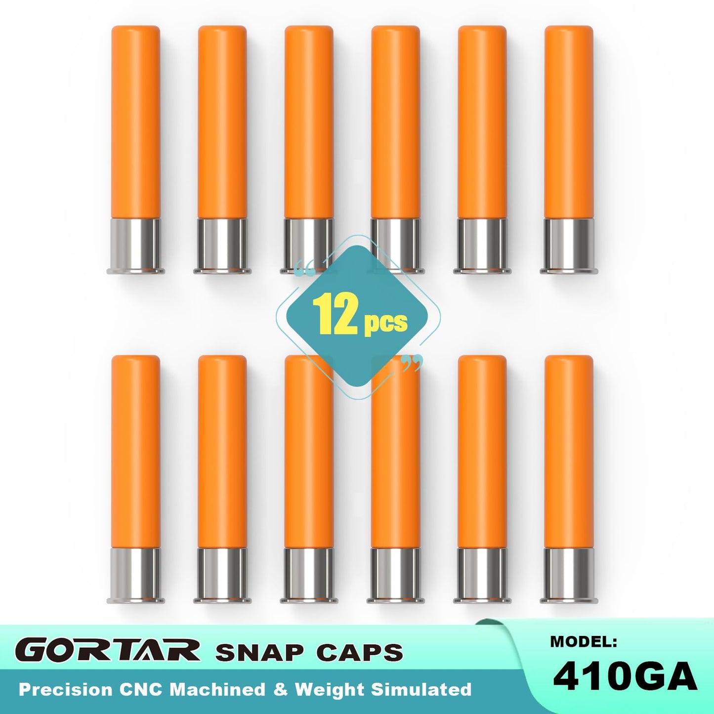 GORTAR 410GA Snap Caps Training Dummy Rounds Practice Safe Loading Firing Close to Real Weight -12 Pcs