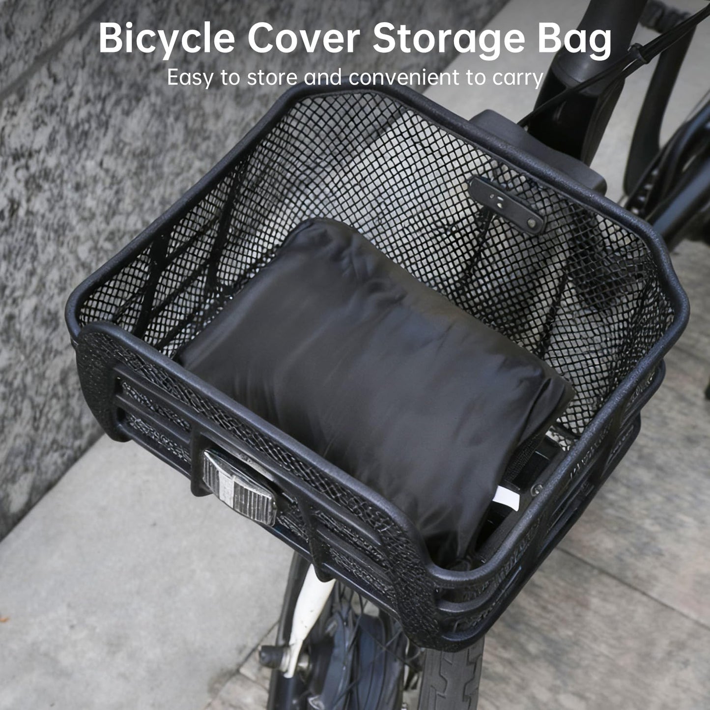 Bike Cover Heavy-Duty Nylon Waterproof, All Season Outdoor Bicycle Cover for E-Bike, Mountain & Road Bike, Windproof Dustproof UV Protection with Lock Hole & Carry Bag (Fits up to 29 Inch Wheels)