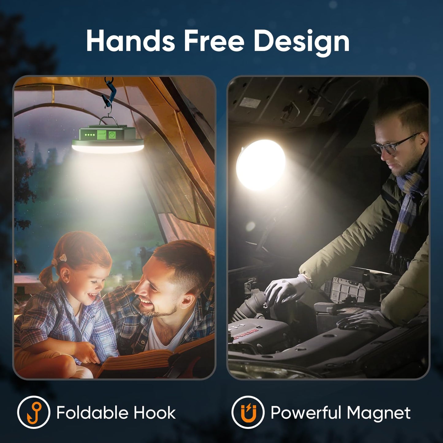 Eventek Camping Lantern 12000mAh, Ultra Bright LED Camping Lights with 4 Modes & Magnetic, IPX5 Waterproof Rechargeable Lantern for Power Outages, Tent, Hiking, Emergency