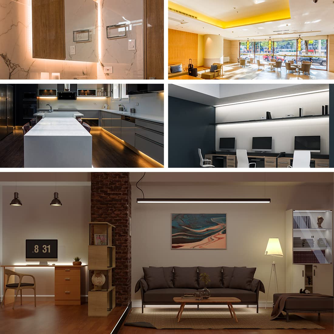 BTF-LIGHTING FCOB COB LED Strip CCT Flexible High Density 16.4FT 640LED/m Tunable 3000K-6000K DC12V CRI 90+ Dimmable Light Ribbon for Bedroom Kitchen Indoor Decoration(No Adapter or Controller)