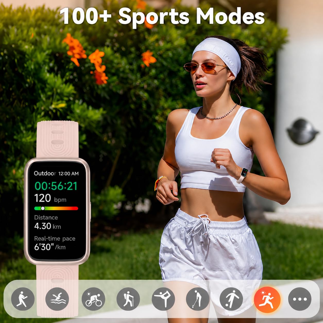 Pedometer Watch No App/Phone Required Slim Fitness Tracker, 30 Meters Waterproof 1.47'' Smart Watch, Heart Rate & Blood Oxygen Monitor Step Counter for Men Women