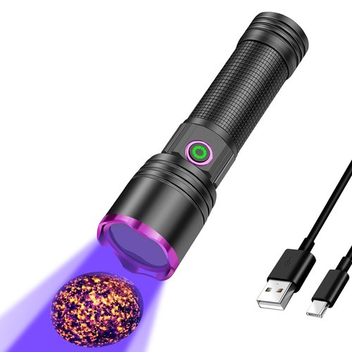 XLENTGEN 20W UV Light Flashlight 365nm, Black Light Ultraviolet Flashlights, for Resin Curing Fishing, Dry Glue, Fluorescent, Scorpion, Rockhounding, Pet Urine Detector