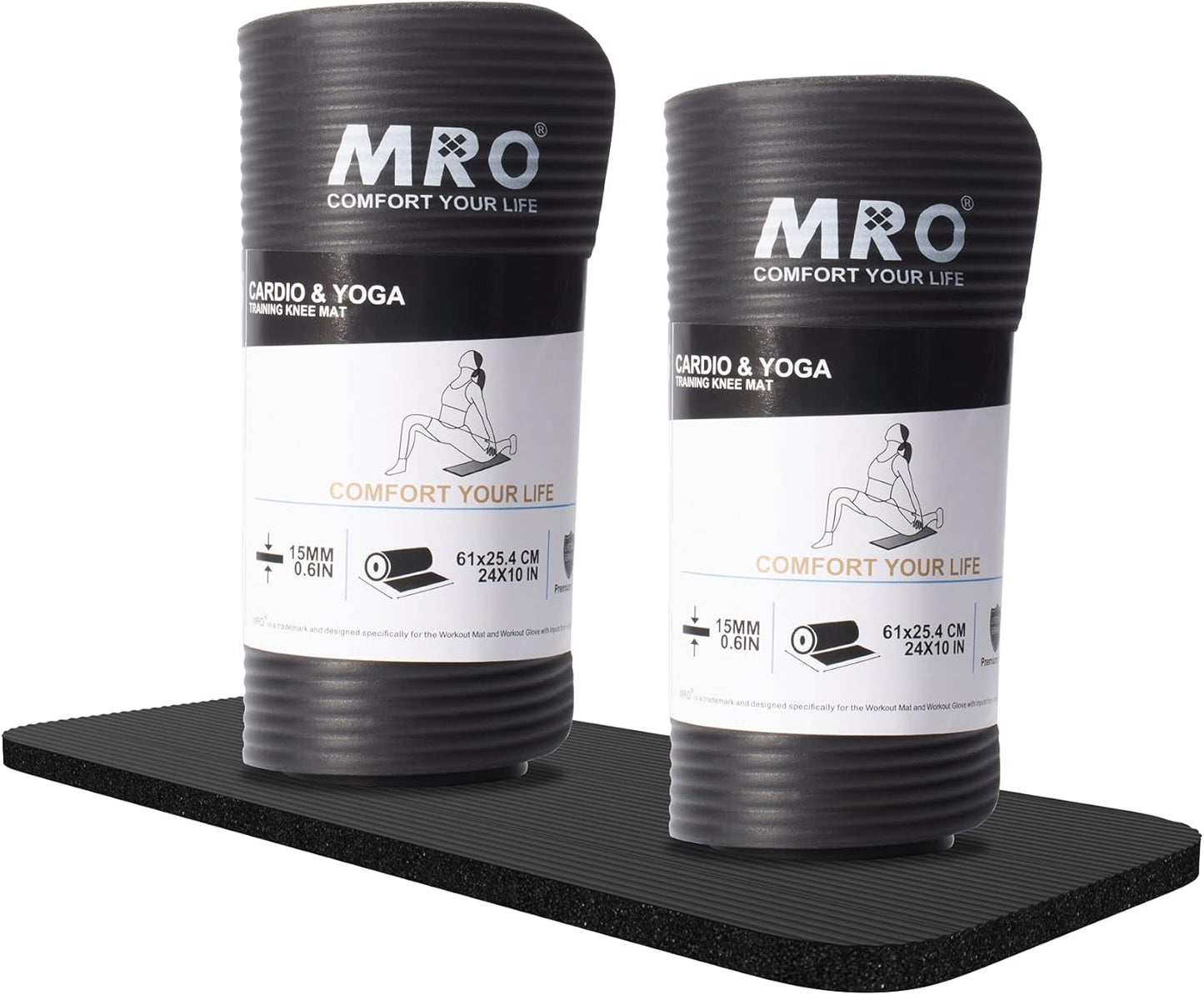 MRO Yoga Knee Pad Cushion - Premium Supportive Knee Pad for Pain Relief - Extra Padding for Yoga & Home Workouts | 24''X10''X0.6''