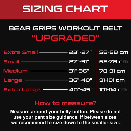 Bear Grips Weight Lifting Belt - Locking Buckle, Nylon, Squat & Deadlift Belt, Workout & Exercise Belt | Stealth Black (Medium)