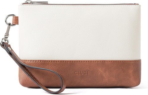CLUCI Leather Wristlet Wallet - Large Capacity Clutch Purse for Women | Slim Travel Organizer in Stylish Design