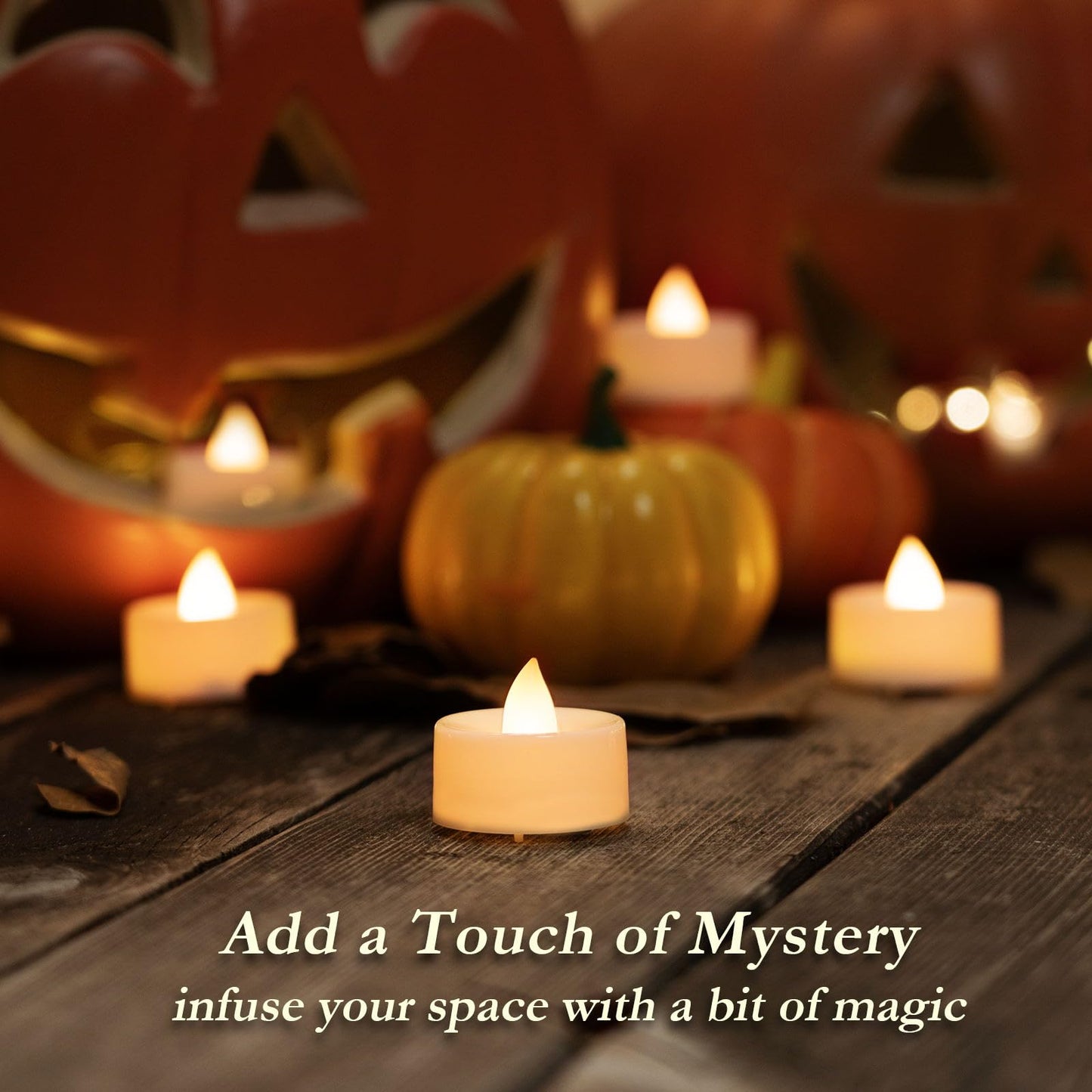 Amagic 50 Pcs Flickering Flameless Tea Lights Battery Operated, 200+ Hours Long Lasting Electric Candle for Wedding Table Centerpiece, Home Decor, Gift, Holiday Decor