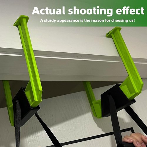Portable Pull Up Bar - Adjustable Doorway Home Gym with 330lbs Capacity - No Screw Installation for Workout Anywhere - Lightweight Travel Fitness Equipment，green