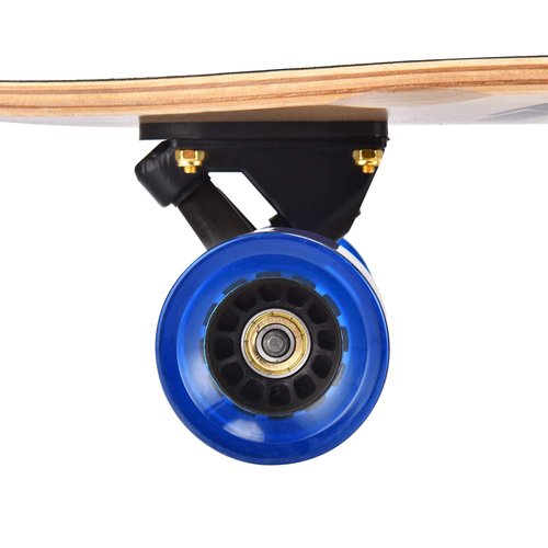 42 Inch Longboard Skateboard Complete Cruiser,The Original Artisan Maple Skateboard Cruiser for Cruising, Carving, Free-Style and Downhill（Sea Wave）