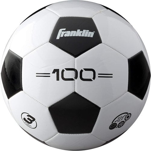 Franklin Sports Soccer Balls - Youth & Adult Sizes 3, 4, 5 | Bulk & Single Packs - Black & White