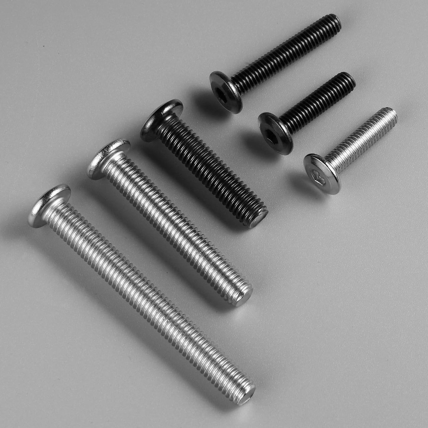 BNUOK 1/4-20 Bolt, 20Pcs 1/4-20 x 3 Flat Head Hex Socket Cap Screws, 304 Stainless Steel 18-8 Furniture Bolts, Full Thread (with Hex Spanner)