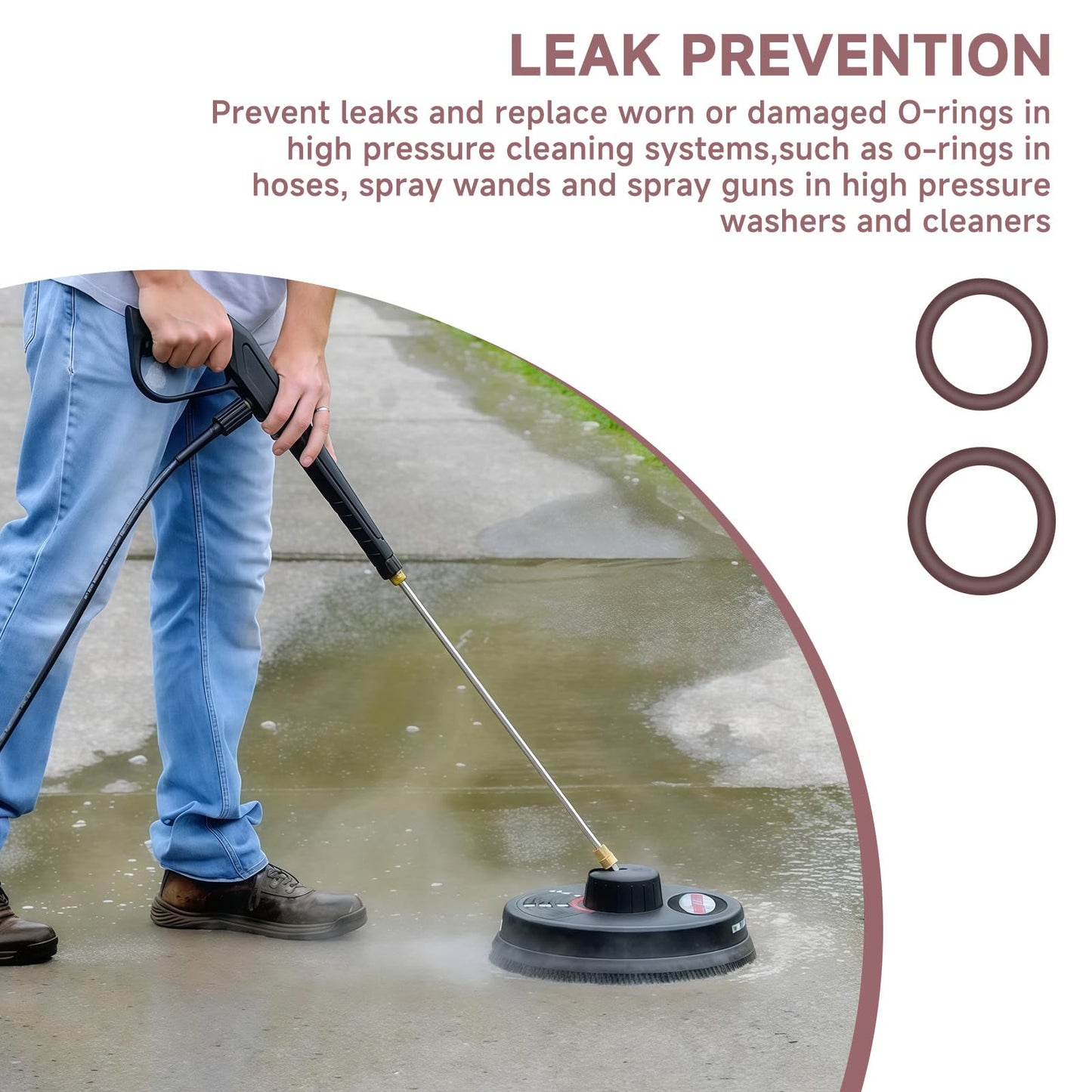 Cutetool (20pcs) Power Pressure Washer O-Rings Kit for 1/4" & 3/8" Quick Coupler for High Temp Viton O-Rings for Power Washer Hose & Spray Gun Connections