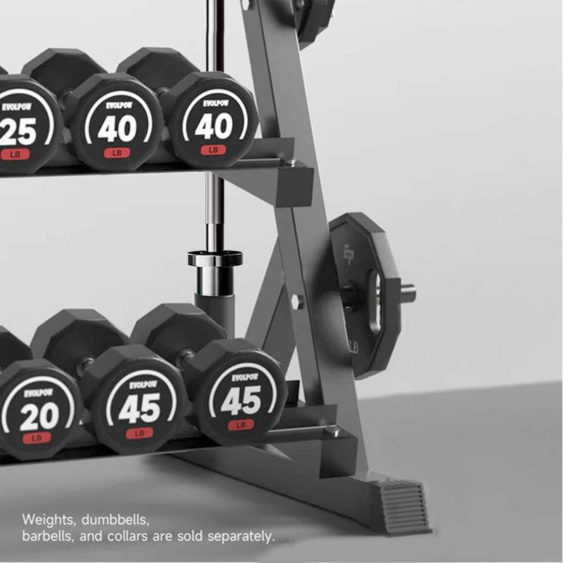 VIODEX 3 Tier Multifunctional Dumbbells Weights Barbells Rack, 1100 lbs Weight Capacity (Rack Only)