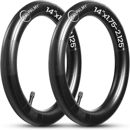 CALPALMY Kids Bike Inner Tubes - 12" to 28" Sizes, 2-Pack, Fits 1.75/1.95/2.125 with Schrader Valve