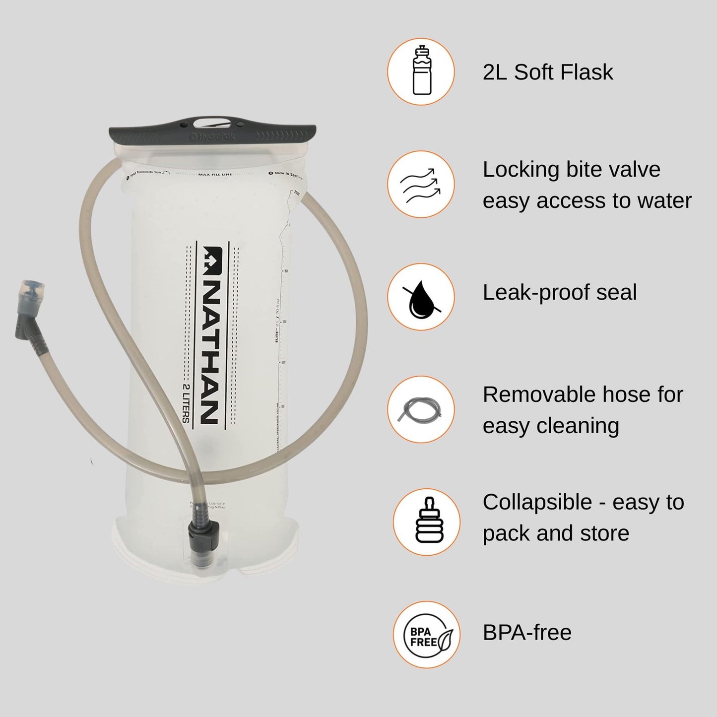 Nathan Hydration Vest with 2 Liter Bladder Included, Running Vest for Men and Women, Running Backpack w/ Smartphone Pocket, One Size Fits Most
