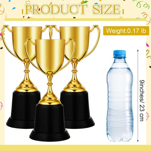 Ecation 9-Inch Gold Trophy Award - Appreciation Gift for Employees, Teachers, Nurses & Volunteers