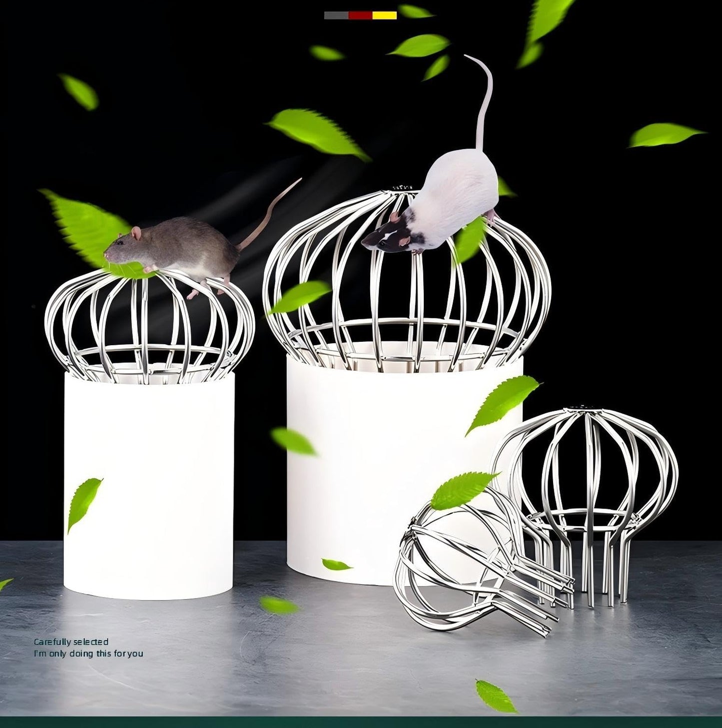 304 Stainless Steel Gutter Guard, Filter Strainer Fits for Round Downspout, Anti-Blocking Line Cap Drain Cover, Fits 3 Inch Tube