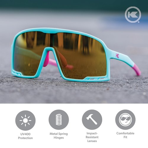 Knockaround Kids Campeones Sport Sunglasses for Kids - Shield Sunglasses - UV400 Protection - Baseball