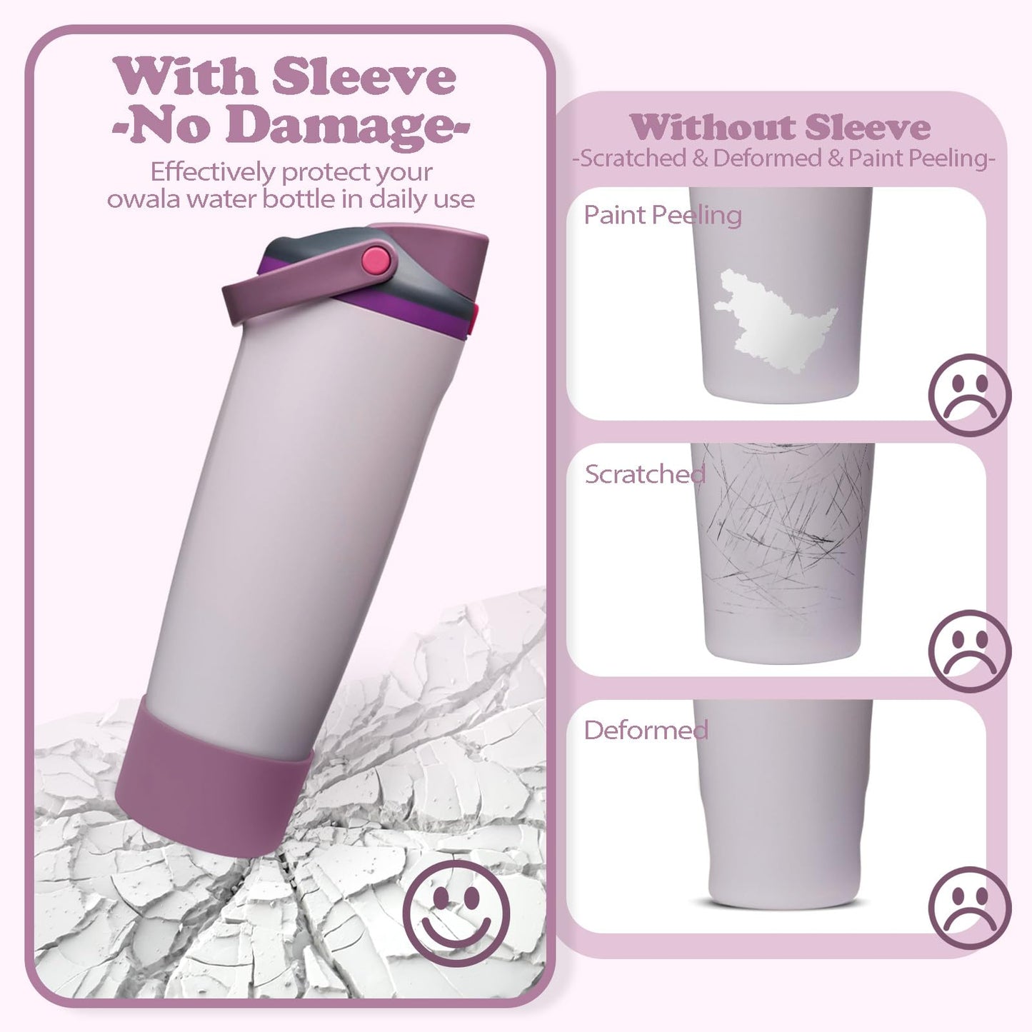Kaitiaki Silicone Boot for Owala 30oz & 40oz FreeSip Sway Bottles & Tumblers - Non-Slip, Scratch-Resistant, Stability Enhancer, Available in 12 Colors (Dreamy Field)