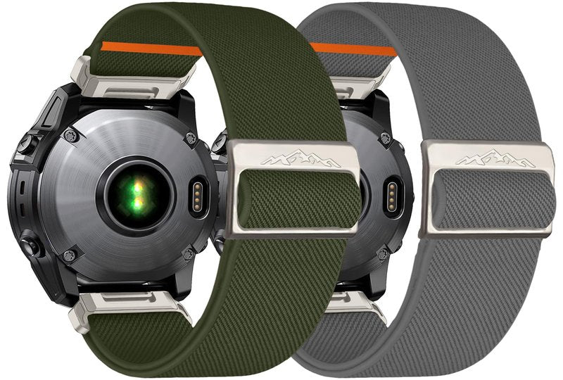 Chinber 26mm Nylon Stretchy Band for Garmin Fenix 6x/5x/7x Band, Soft Adjustable Smartwatch Bands for Garmin Fenix 5X Plus, Fenix 6X Pro,Fenix 3,Fenix 3 HR, Descent MK1/Mk2/ Mk2S,Enduro/Enduro 2