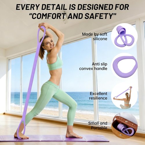 Figure 8 Exercise Bands - Set of 3 Resistance Bands with Handles for Arm, Back & Leg Training