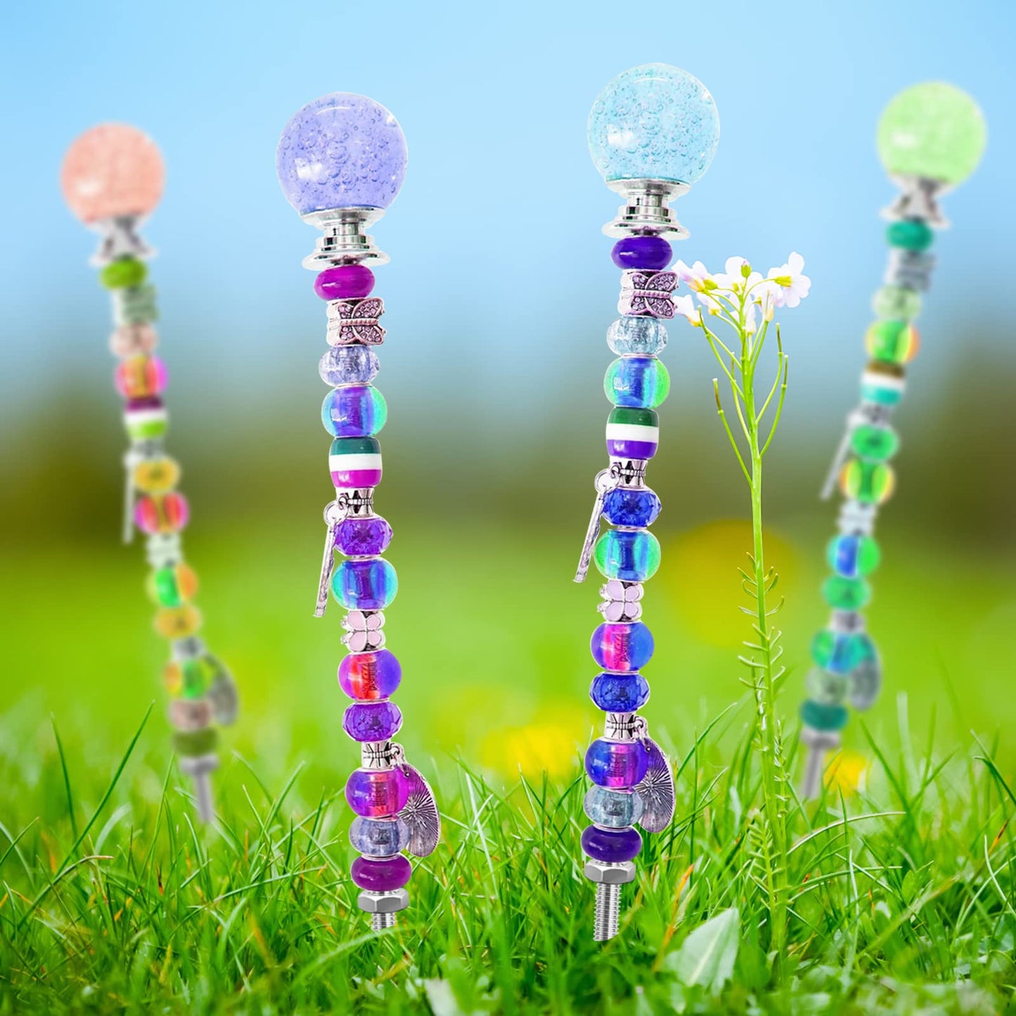 MingQiEven 48 Pack 8/32 Inch Stainless Steel M4 Threaded Rod with Hex Nuts Include 16 Pcs M4 Threads Studs Rods and 32 Pcs Fully Threaded Hex Nuts for Hangers and Beaded Garden Stake(8 Inch)