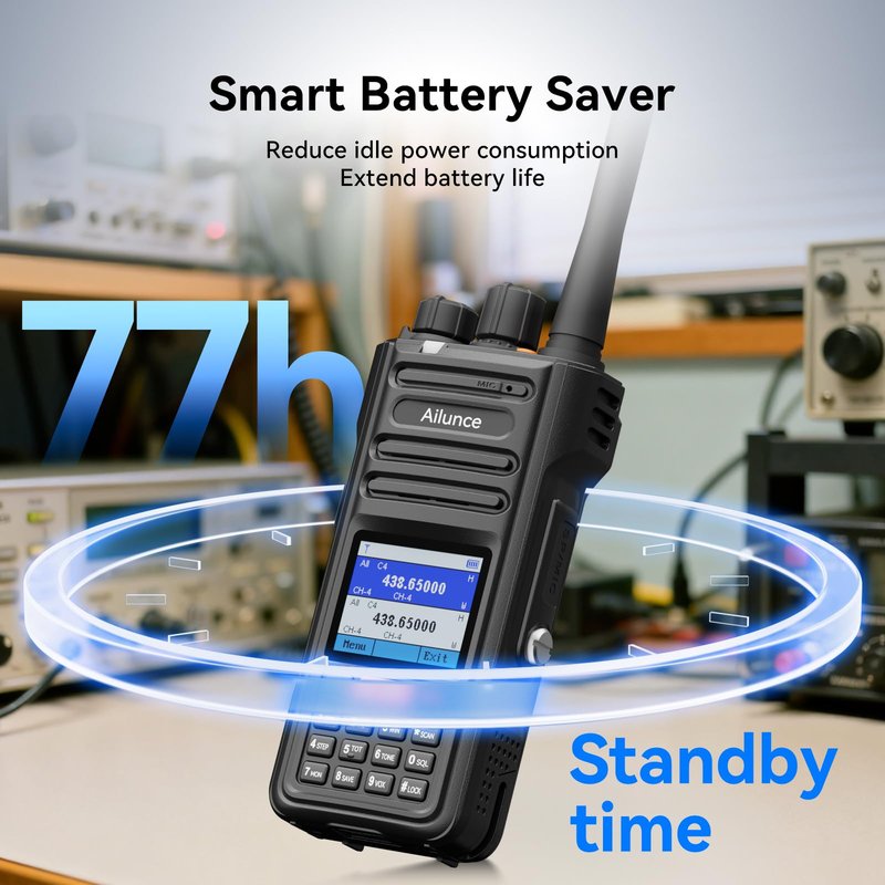 Retevis Ailunce HA2 Ham Radio Handheld with Earpiece, APRS, Chirp, Bluetooth APP Control, High Power Dual Band Ham Radio, Air Band Reception, IP67 Waterproof Walkie Talkie for Emergency Outdoor