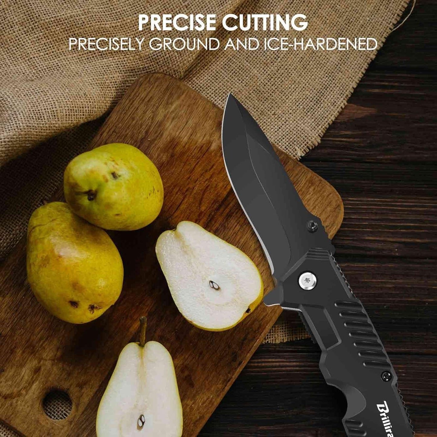 Skiennix Folding Pocket Knife - 2.6in Blade, Compact Survival Knife with Clip & Glass Breaker | EDC for Hunting & Camping