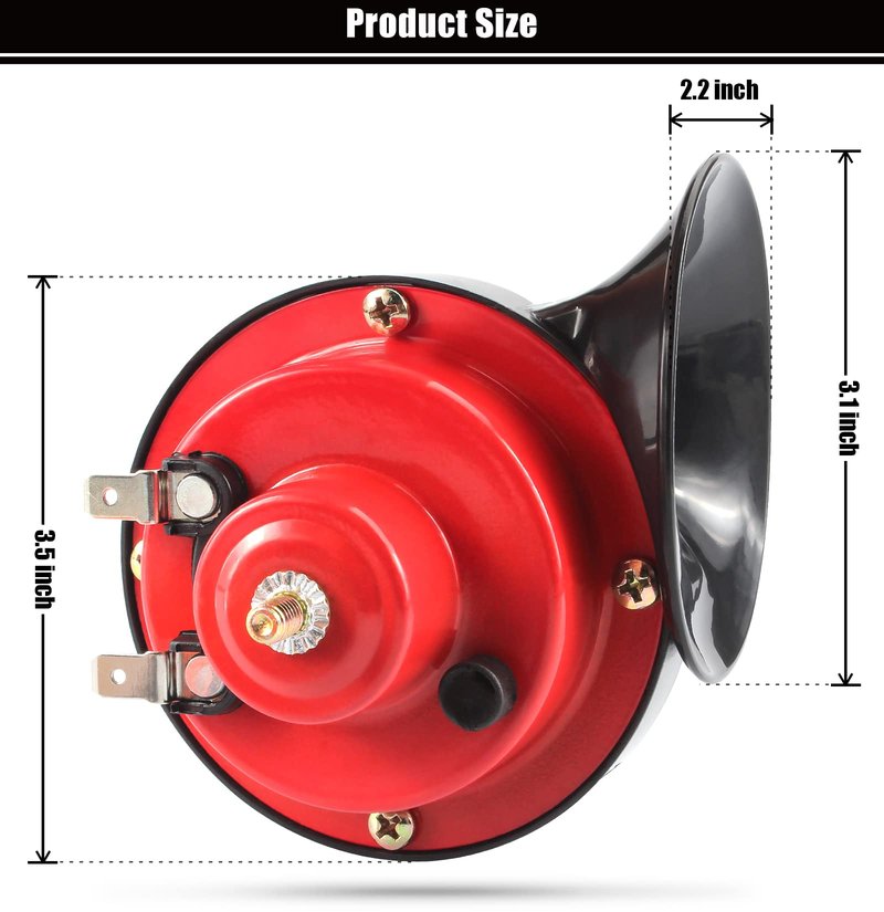 Geggkake Universal Golf Cart 12 Volt Horn Kit Fits Club Car, EZGO, Ya-ma-ha Golf Carts or UTV Boat