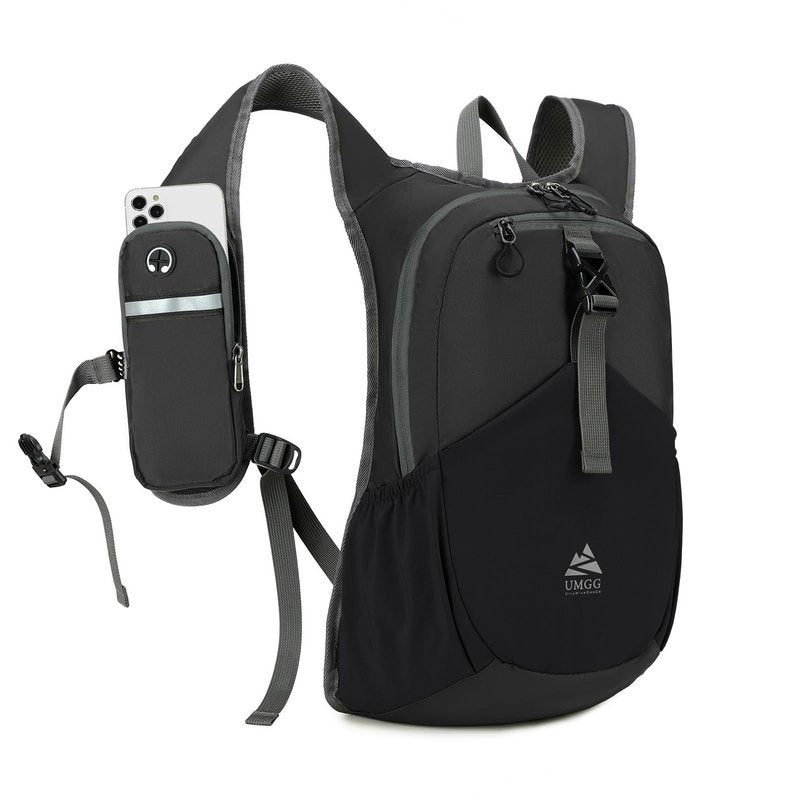 UtiaMiaoGonGo 15L Small Hiking Backpack for Men Women Lightweight Packable Backpack Foldable Casual Daypack for Camping Travel Outdoor, Black