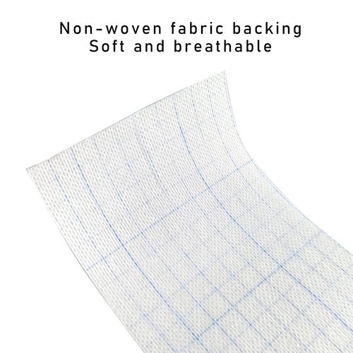 COMOmed 2 Packs Non-Woven Cover Roll Stretch Tape, Breathable Non-Woven Roll Tape Cohesive Wrap Bandages with Latex-Free Adhesive, 4" x 10 Yards