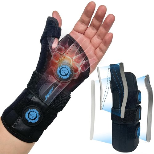 JUPITER Carpal Tunnel Wrist Brace - Thumb Support Spica Splint for Pain Relief | Large/XL, Blue