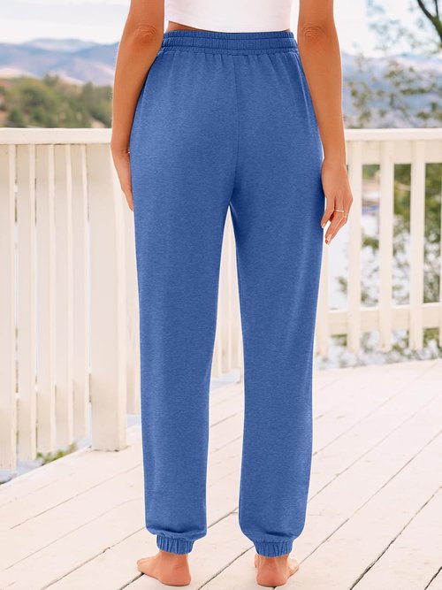 AUTOMET High-Waisted Sweatpants - Comfortable Lounge Pants with Pockets for Yoga & Travel | Fall, Winter, Spring
