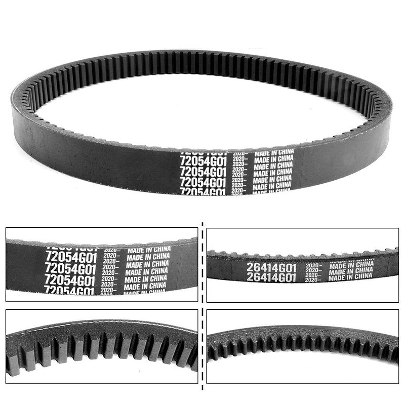 Roykaw Golf Cart Clutch Drive Belt & Starter Generator Belt Kit Compatible with EZGO TXT Medalist 1994-2013 with Robin Engine 4 Cycle Gas Golf Cart, OEM# 72054G01,72024G01,72025G01,26414G01