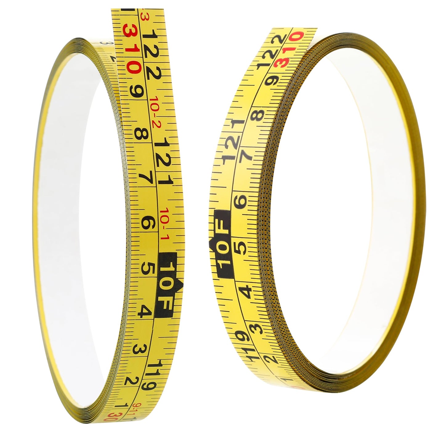 2Pcs Steel Self-Adhesive Measuring Tape, Imperial & Metric Tape Measure Sticker Ruler, Left to Right and Right to Left Stick on Tape Measure for Workbench, Woodworking, Saw & Drafting, 310cm/122Inch