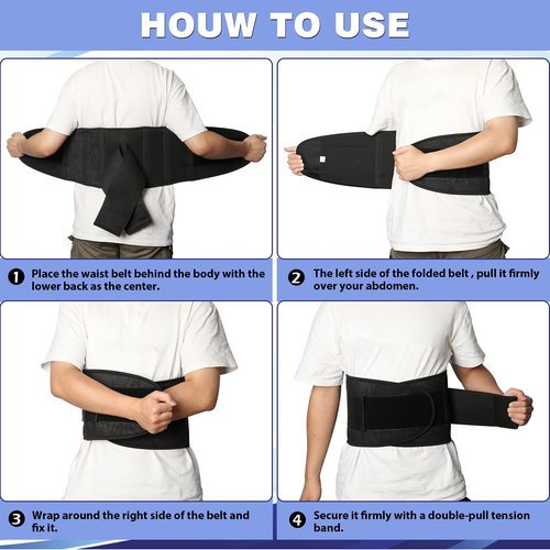 ABACKH Back Brace for Lower Back Pain - Lumbar Support Belt for Women & Men - Relief Back Pain, Relief for Herniated Disc, Sciatica, Scoliosis 3XL/4XL(45"-53")