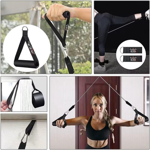 EZD Resistance Bands Set - 200 lbs Heavy Duty Exercise Bands with Handles, Door Anchor & Ankle Straps for Home Workouts