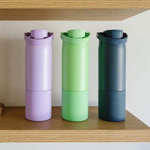 BrüMate Rise 35oz Insulated Water Bottle - 100% Leakproof Silicone Straw | BPA-Free Kiwi Color