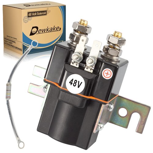 Dewkake Club Car 48V 4 Terminal Solenoid Coil, Fits 1995-UP DS and 2004-2008 Precedent Golf Carts, OEM# 101908701 102774701, 5722 Suit(Solenoid and Resistor Assembly)