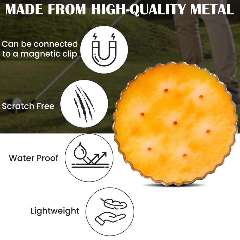 Tharos Distribution Cracker Golf Ball Marker Crack Up on the Green! Metal Fully Magmetic Funny Cracker Golf Ball Marker - 1.6 inch Diameter