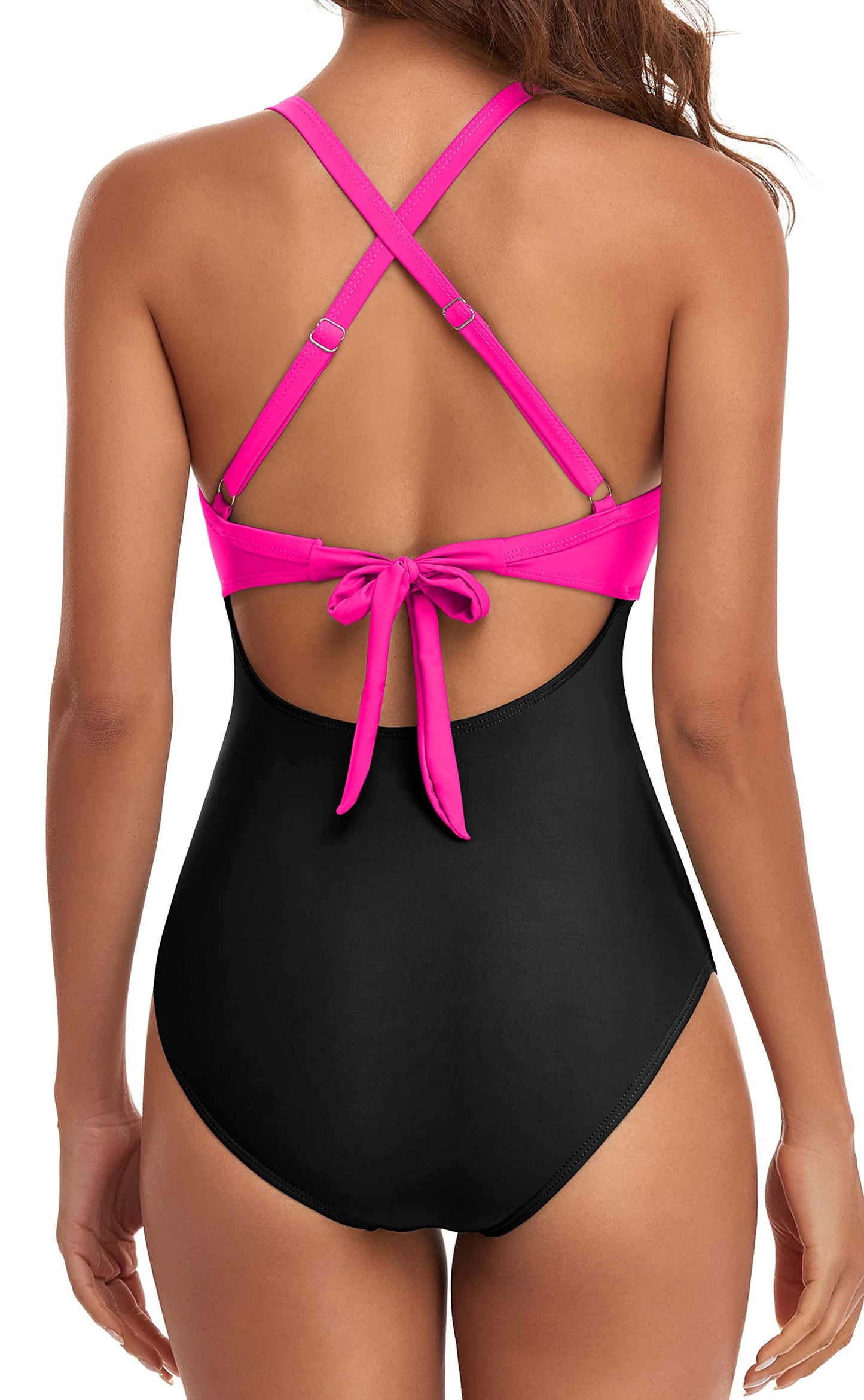 Eomenie Women's Tummy Control One Piece Swimsuit Cutout Bathing Suit 22W