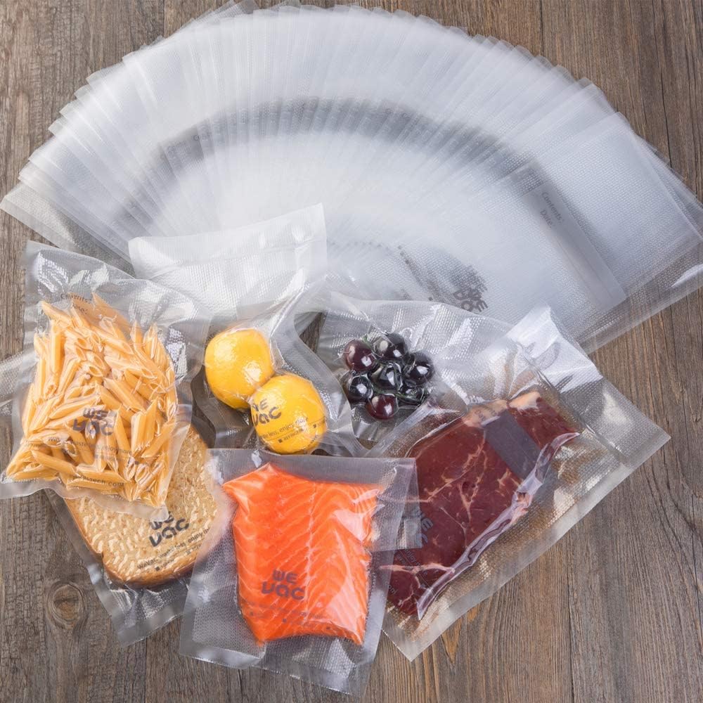 Wevac Vacuum Sealer Bags - 100 Pint | 6x10 Inch, BPA Free, Heavy Duty for Food Storage & Meal Prep