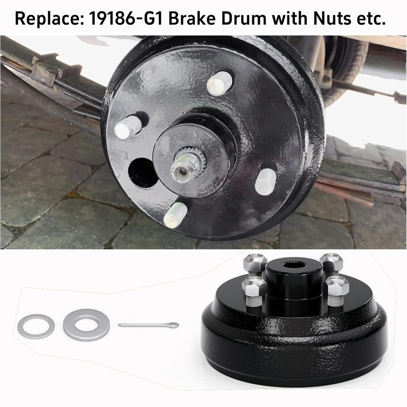 Golf Cart Brake Drum For EZGO TXT 1982-Up Electric Golf Cart Replaces OEM#19186-G1,2 Pieces