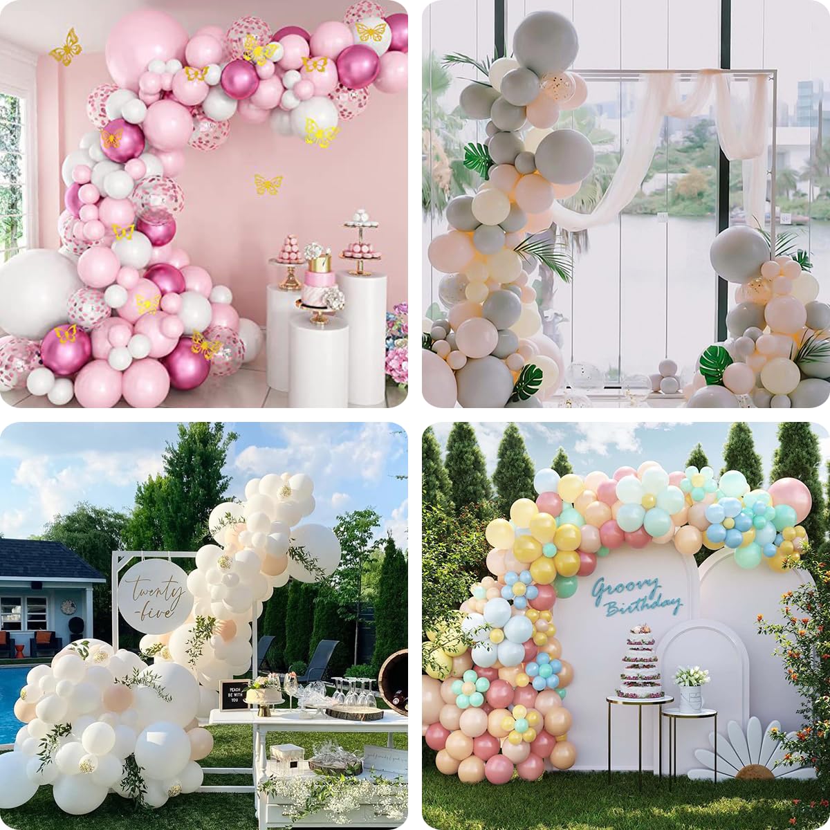 CUSZOY Electric Balloon Pump 600W, Fast Balloon Blower with 6 Balloon Arch Kits, Dual Nozzle & 2 Modes, Portable Air Pump for Balloon Decor for Party, Wedding, Birthday - Professional Balloon Pump