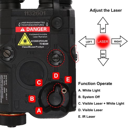 IR Laser for ar - 15 PEQ 15 PEQ Box Airsoft Flashlight Attachments Infrared Laser for AEG GBB CQB Tactical Remote Switch Mount Kit Black