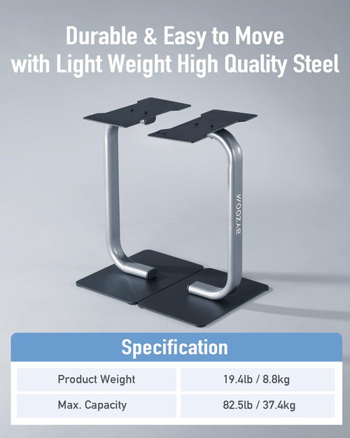 BYZOOM FITNESS Adjustable Dumbbell Stand Rack Holder for 12.5, 25, 27.5LB Adjustable Dumbbells, Weight Training Fitness Exercise for Home Gym Woman Beginner, White or Black (Black)