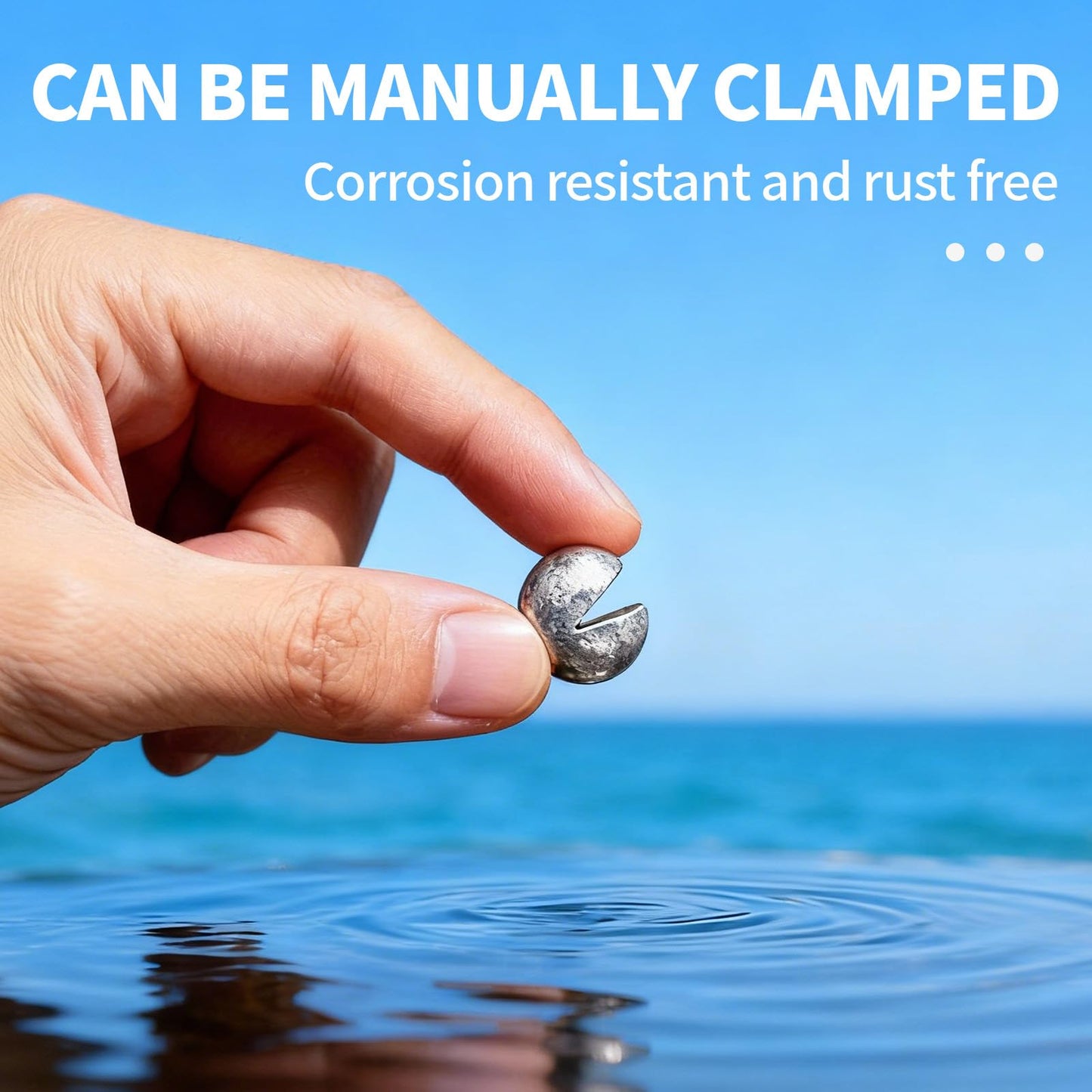 Caleb 200Pcs Split Shot Fishing Weights Sinkers, Removable Drop Shot Weights for Freshwater Saltwater Bass Trout Fly Fishing Accessories - 5 Sizes