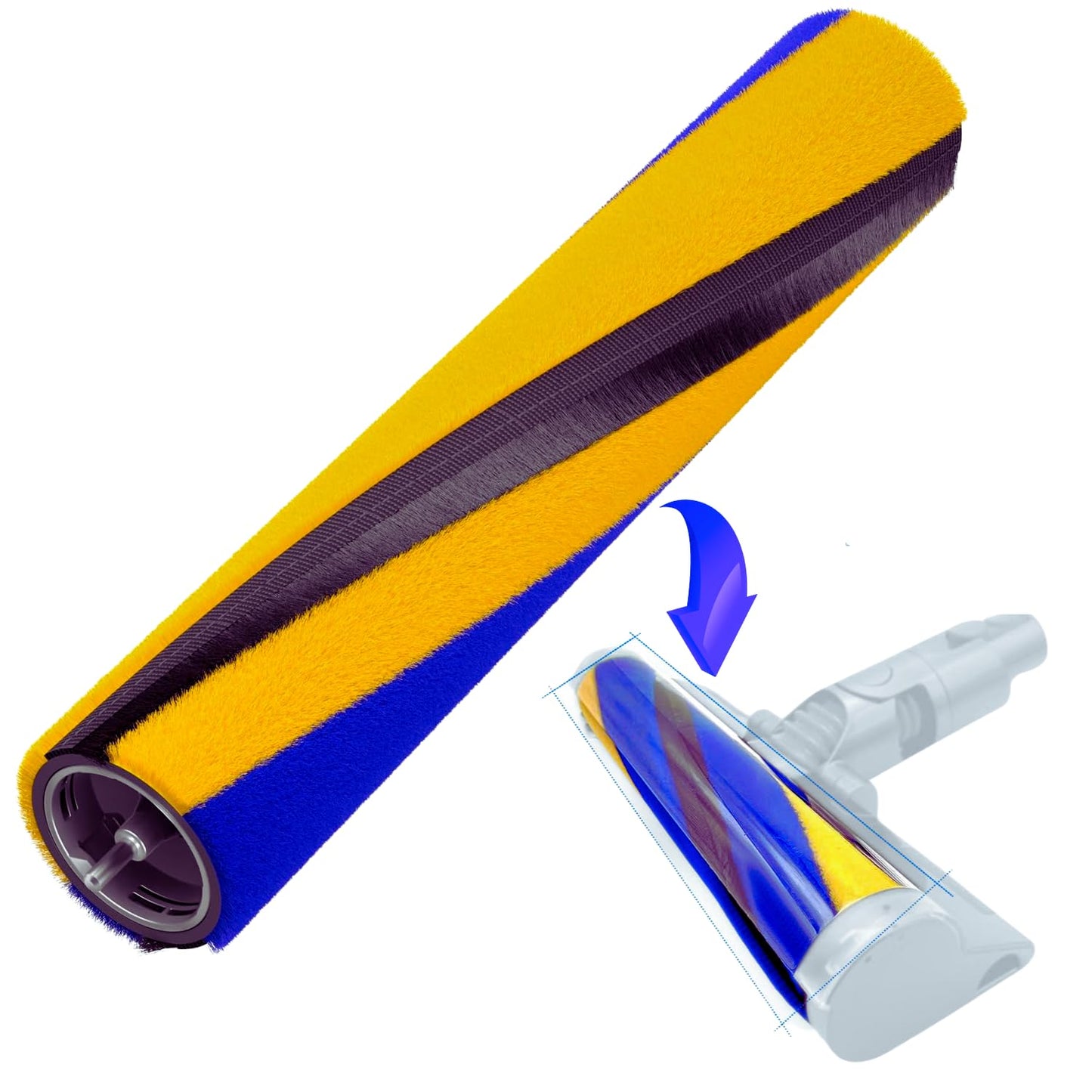 Premium Laser Slim Fluffy Brush Bar Replacement for Dyson Laser Slim Fluffy Cleaner Head & Fluffy Optic Cleaner Head, Fits Dyson V12 Series, V15 Series, V15 Detect, Outsize, Gen5detect, Part 971634-01