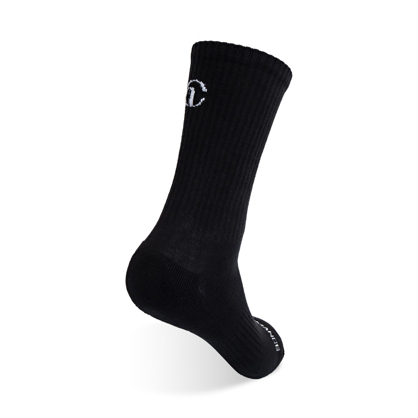CULTURE & NATURE Men's/Women's Athletic Performance Cushion Crew Socks Black Medium 6Pk