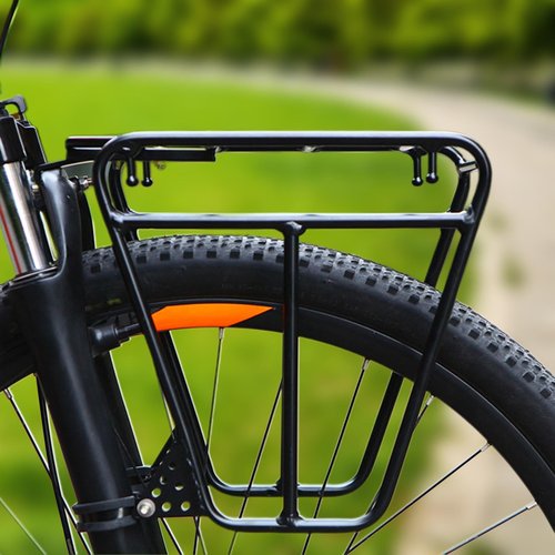 kowaku Bike Front Rack Carrier Cargo Pannier Adults Carrying Metal Bag Luggage Shelf Bicycle Front Fork Rack for Bicycle Shopping