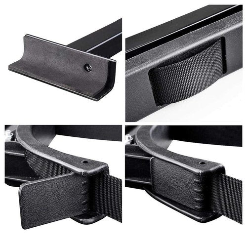 Universal Golf Cart Bag Holder Bracket Fit for Yamaha, EZGO and Club Car Rear Seat Kits, Golf Cart Rack Designed for 1-Inch Square Tube with Nylon Strap Attachment for Securing Golf Bag